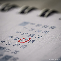 a calendar with a date circled